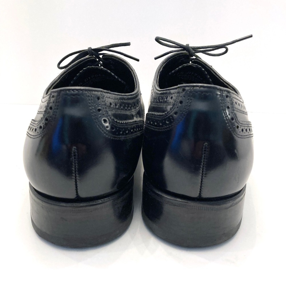 Florsheim Lexington Black Leather Wingtips 17066-01 Mens 11.5 D Oxfords Lace Up - Picture 7 of 8